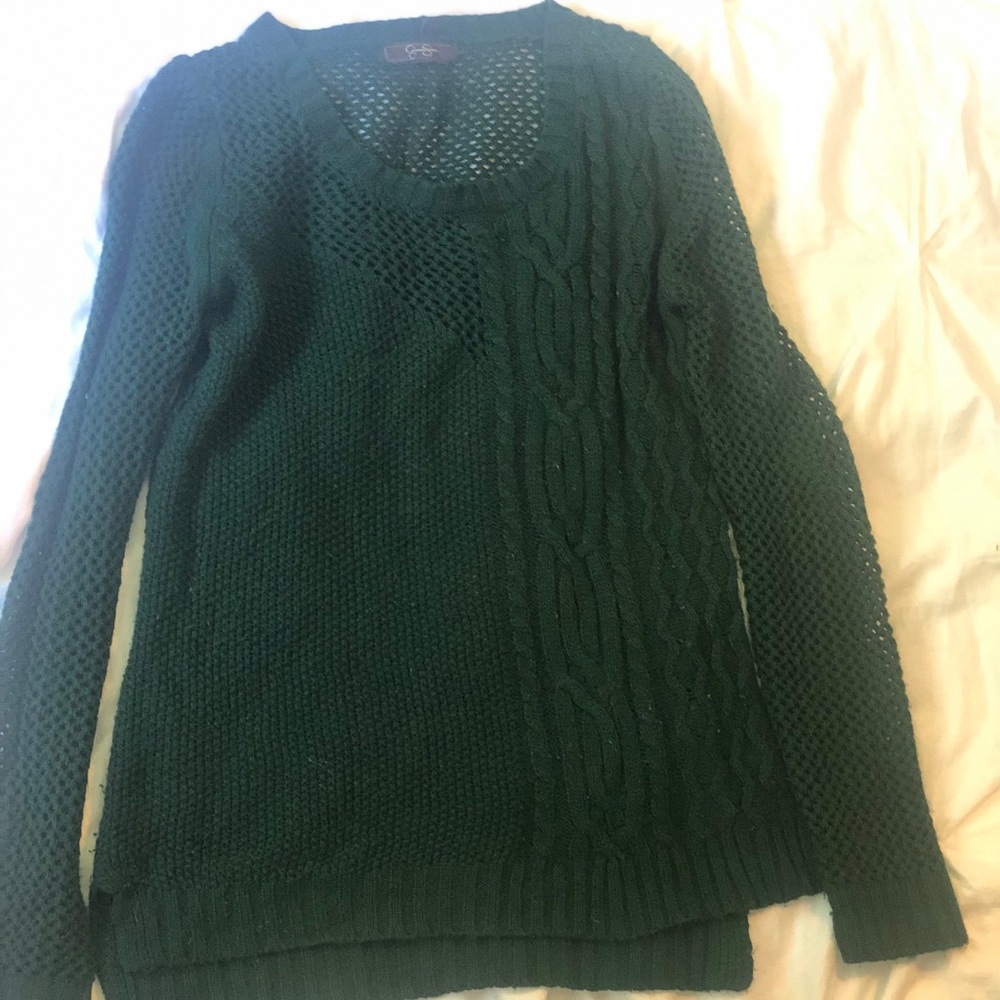 Jessica Simpson green sweater
